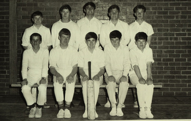 Photograph - black and white, Ballarat Junior Technical School Cricket Team