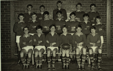 Photograph - black and white, Ballarat Junior Technical School Football Team