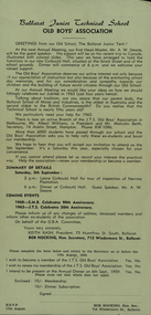 Document, Ballarat Junior Technical School Old Boys' Association, 1959
