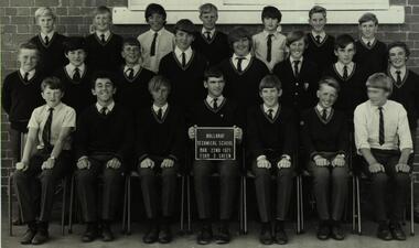 Photograph - Black and White, Classic School Photography, Ballarat Technical School Form 3 Green -1971, 22/03/1971
