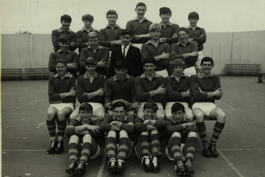 Photograph - Black and White, Ballarat Technical School - Senior 18 Football Team 1966, 1966