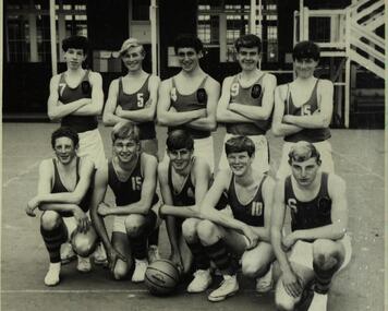 Photograph - Black and White, Ballarat Technical School Basketball Team - 1966, 1966