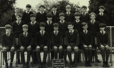 Photograph - Black and White, Classic School Photography, Ballarat Technical School Form 2A -1970, 24/03/1970