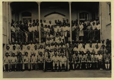 Photograph - Photograph - Black and White, Ballarat School of Mines Staff, 02/1982