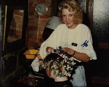 Photograph - Colour, Ballarat School of Mines Student of Hairdressing, c1985