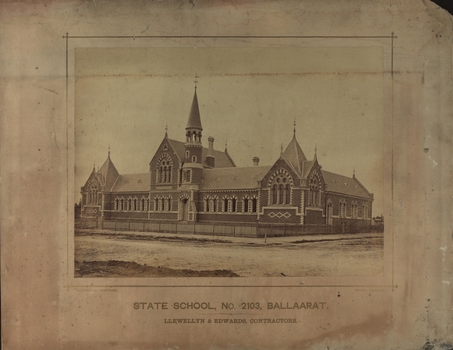 Brick school building