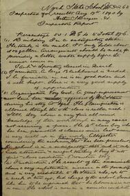 Correspondence - Education Department, Victoria, Nyah State School No 3263, Inspector's Report, 1890, 17/08/1890