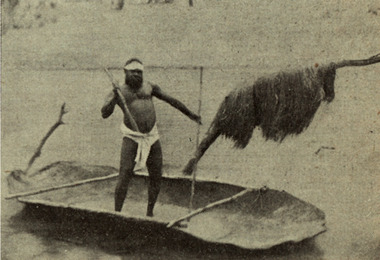 Image - black and white, Fish Spearing on the Darling River