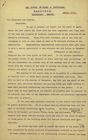 Document - Report, Ballarat School of Mines Principal's Monthly Report, 1916, 04/1916