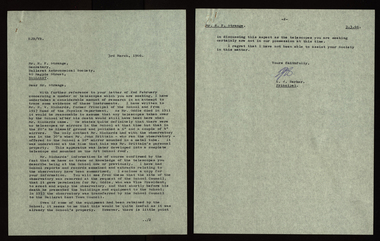 Letter - Correspondence, E.J. Barker, Letter relating the the Ballarat Observatory, 1966