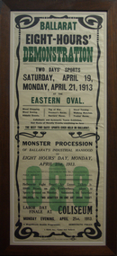 Image, Ballarat Eight Hour Day Demonstration Poster, 1913