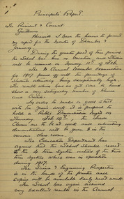 Document, Ballarat School of Mines Principal's Report, 1918