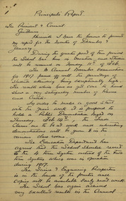 Document, Ballarat School of Mines Principal's Report, 1918, 1918