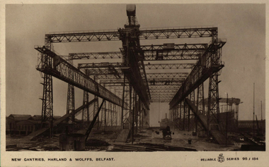Postcard, Colour, Walton, New Gantries, Harland & Wolffs,  Belfast, Ireland