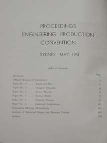 Book, Engineering Production Convention, 1951