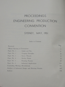 Book, Engineering Production Convention, 1951