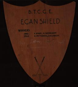 Wooden shield, Ballarat Teachers' College Golfing shield, 1960s