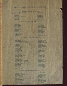 Document, List of MIning Divisions and Districts attached to the Victoria Government Gazette No. 26; February 1911, 1921