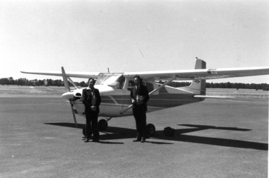 Photograph - Colour, Aeroplane at Ballarat Airport before photographing aerial views of Ballarat