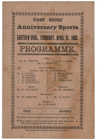 Images - black & White, Eight Hours' Anniversary Sports, 1892, 21/04/1892