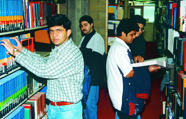 Photograph, University of Ballarat students Using the Library, c2005
