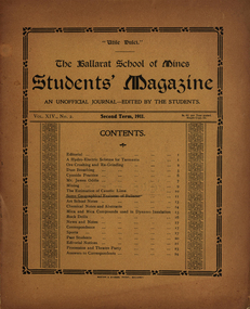 Booklet, Ballarat School of Mines, Student Magazine, Second Term, 1911