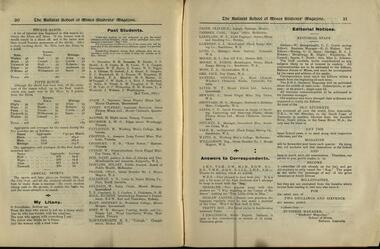 Magazine of 24 pages, Baxter & Stubbs, Print, Ballarat School of Mines, Student Magazine, Third Term, 1911, 1911
