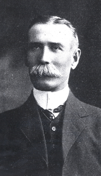 Portrait of a man with moustache