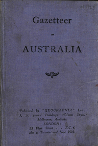 Book, Geographia Ltd, Gazetteer of Australia by Alexander Gross