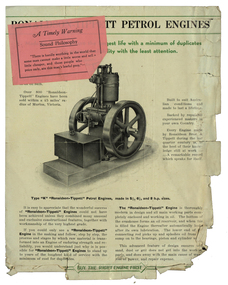 Document, Ronaldson and Tippett Petrol Engines, 1934, 18/04/1932