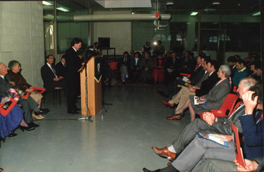 Photograph - Colour, Official Opening of the Ballarat School of Mines M.B. John Building, 1987, 11/06/1987