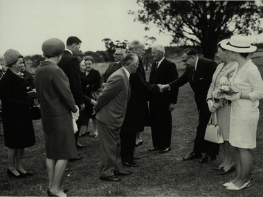 Photograph - Black and White, Introduction of Dignataries at the Mount Helen Campus Turning of the Sod, 19/10/1967