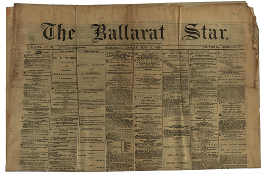 Folded broadsheet newspaper