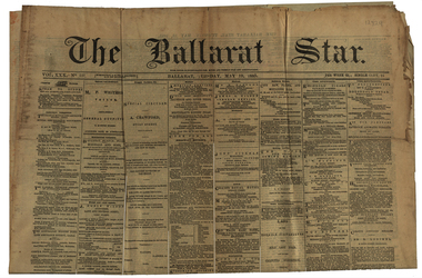 Folded broadsheet newspaper