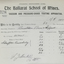 Printed certificate with handwritten sections