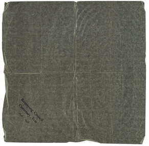 Ephemera - Paper serviette, Buninyong Council Centenary Year - serviette, 1958