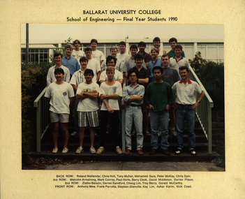 Photograph - Colour, Ballarat University College: School of Engineering - Final Year Students, 1990