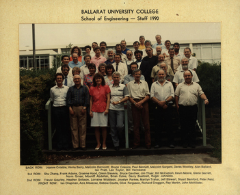 Photograph - Colour, Ballarat University College:School of Engineering Staff, 1990, 1990