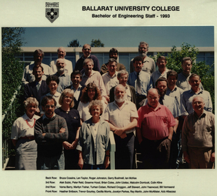Photograph - Colour, Ballarat University College: Bachelor of Engineering Staff, 1993, 1993