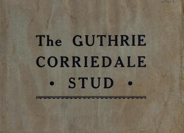 Book, G Mercer & Co. Pty Ltd, The Guthrie Corriedale Stud: Brief history and Performances