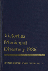 Book - Municipal Directory, Arnall & Jackson Pty Ltd, Victorian Municipal Directory 1986, 1986