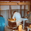 Ceramic Students working on potters wheels