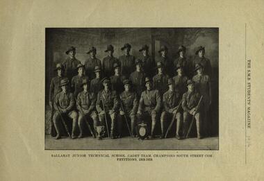 Photograph, Ballarat Junior Technical School Cadet Team: Champions South Street Competition, 1919