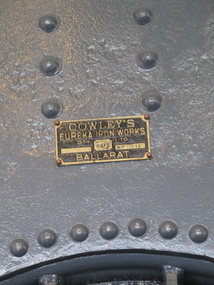 Photograph (colour), Lisa Gervasoni, Cowley's Eureka Ironworks name plate, 2007