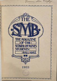 Ballarat School of Mines Students' Magazine, 1933