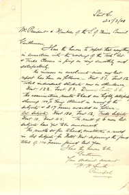 Document - Documents, Ballarat School of Mines Correspondence Relating to the Ballarat Technical Art School, 1907-1914, 24/12/1907 - 28/08/1914