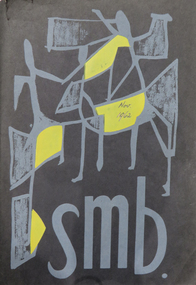 Black, grey and yellow cover to the Ballarat School of Mines Students' Magazine