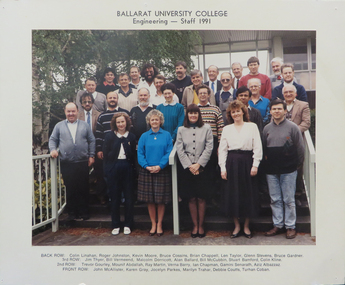 Photograph - Photograph - Colour, Ballarat University College: Engineering Staff, 1991, 1991