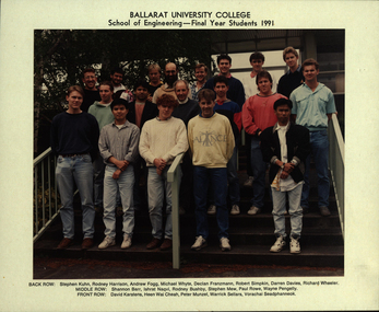 Photograph - Colour, Ballarat University College: School of Engineering - Final Year Students, 1991, 1991