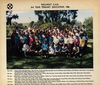 Photograph - Photograph - Colour, Ballarat College of Advanced Education: 3rd Year Primary Education, 1986, 1986